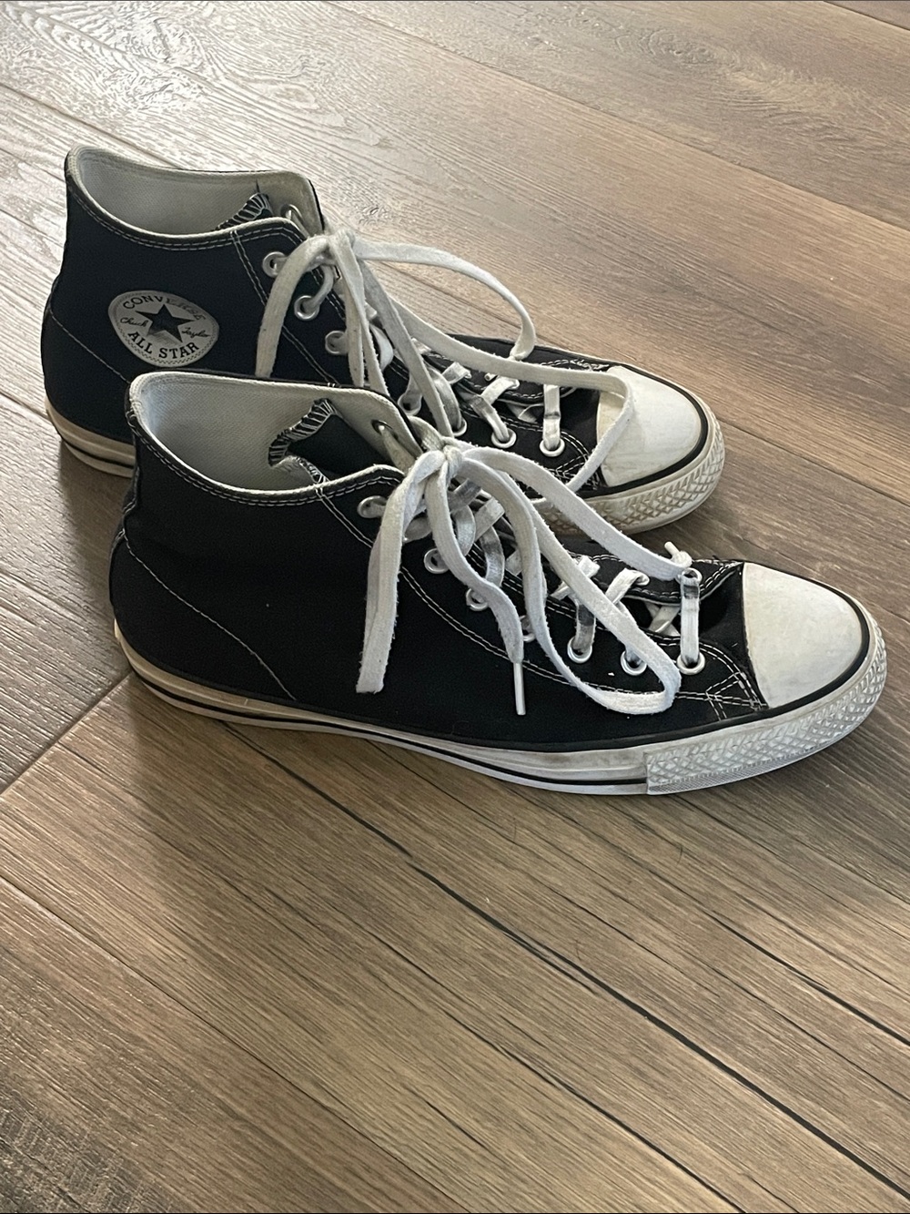 Converse Black and White High Top Sneakers